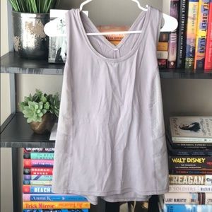 NWOT Grey Lulu Tank with Breathable Mesh Sides and lined straps